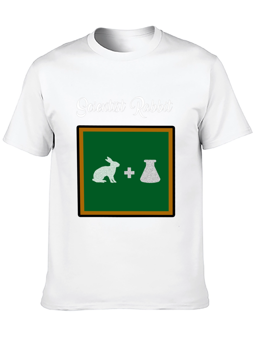 Scientist Rabbit Graphic Tee - Black Cotton T-Shirt