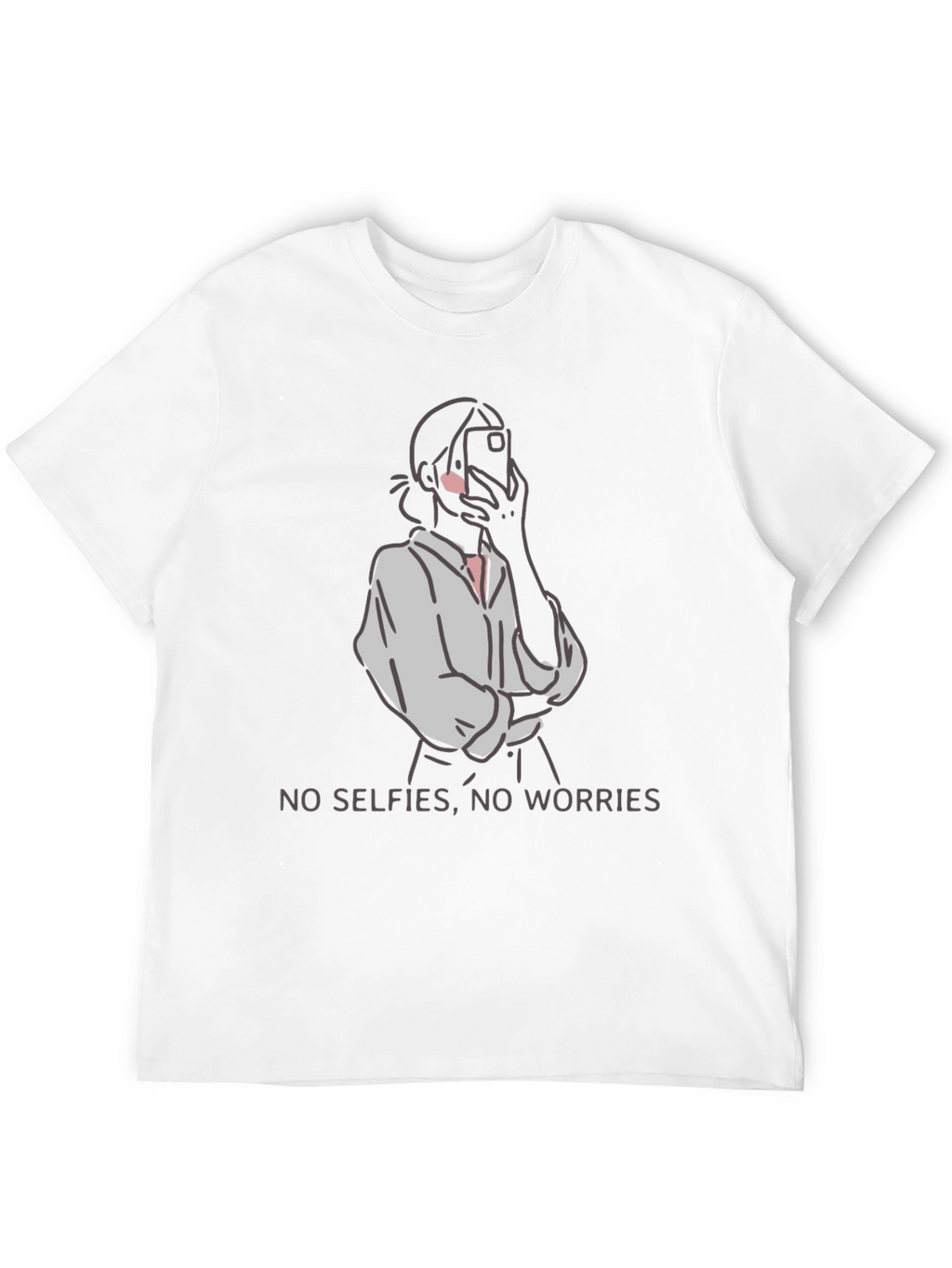 No Selfies No Worries Graphic Tee