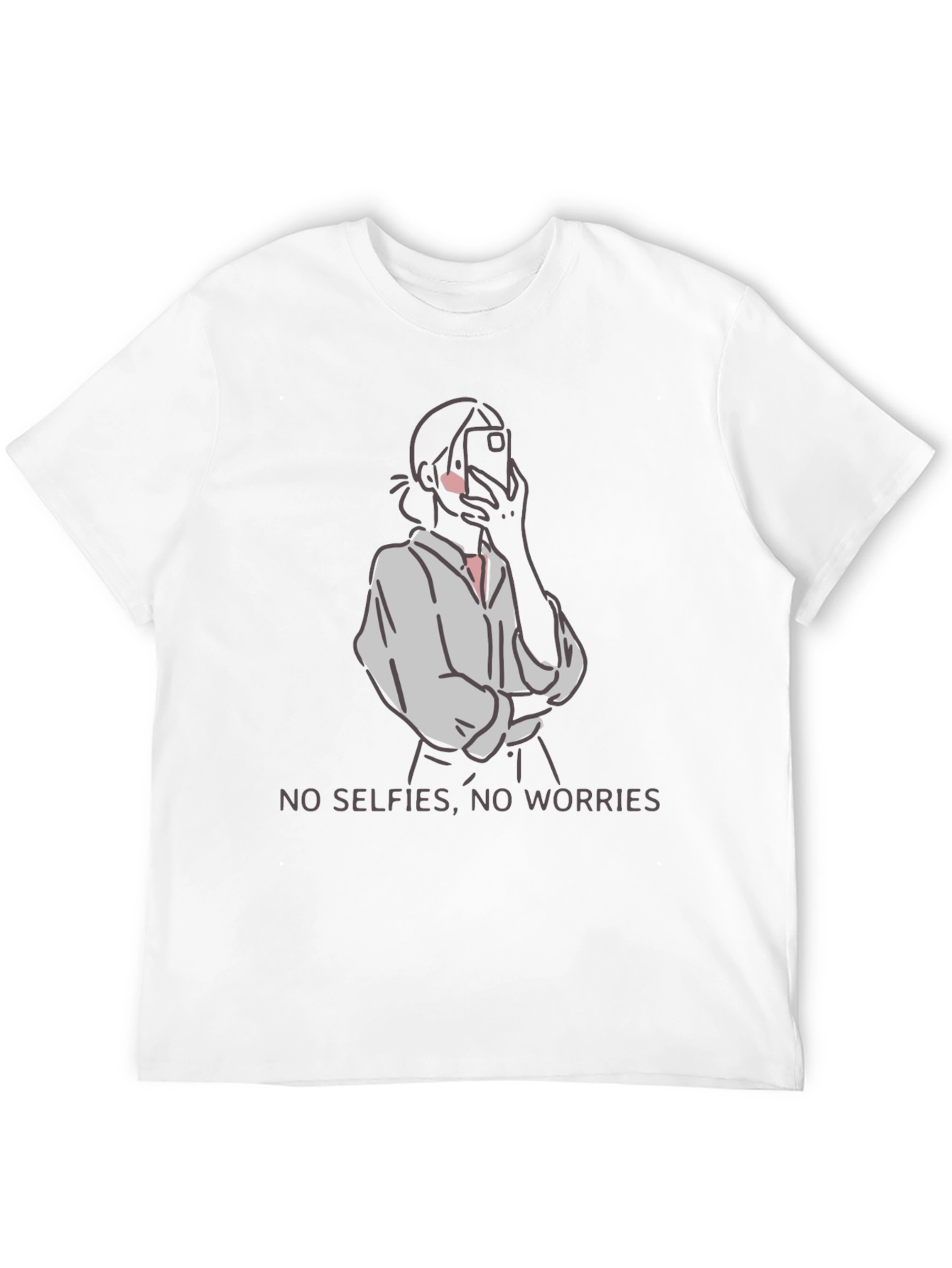 No Selfies No Worries Graphic Tee