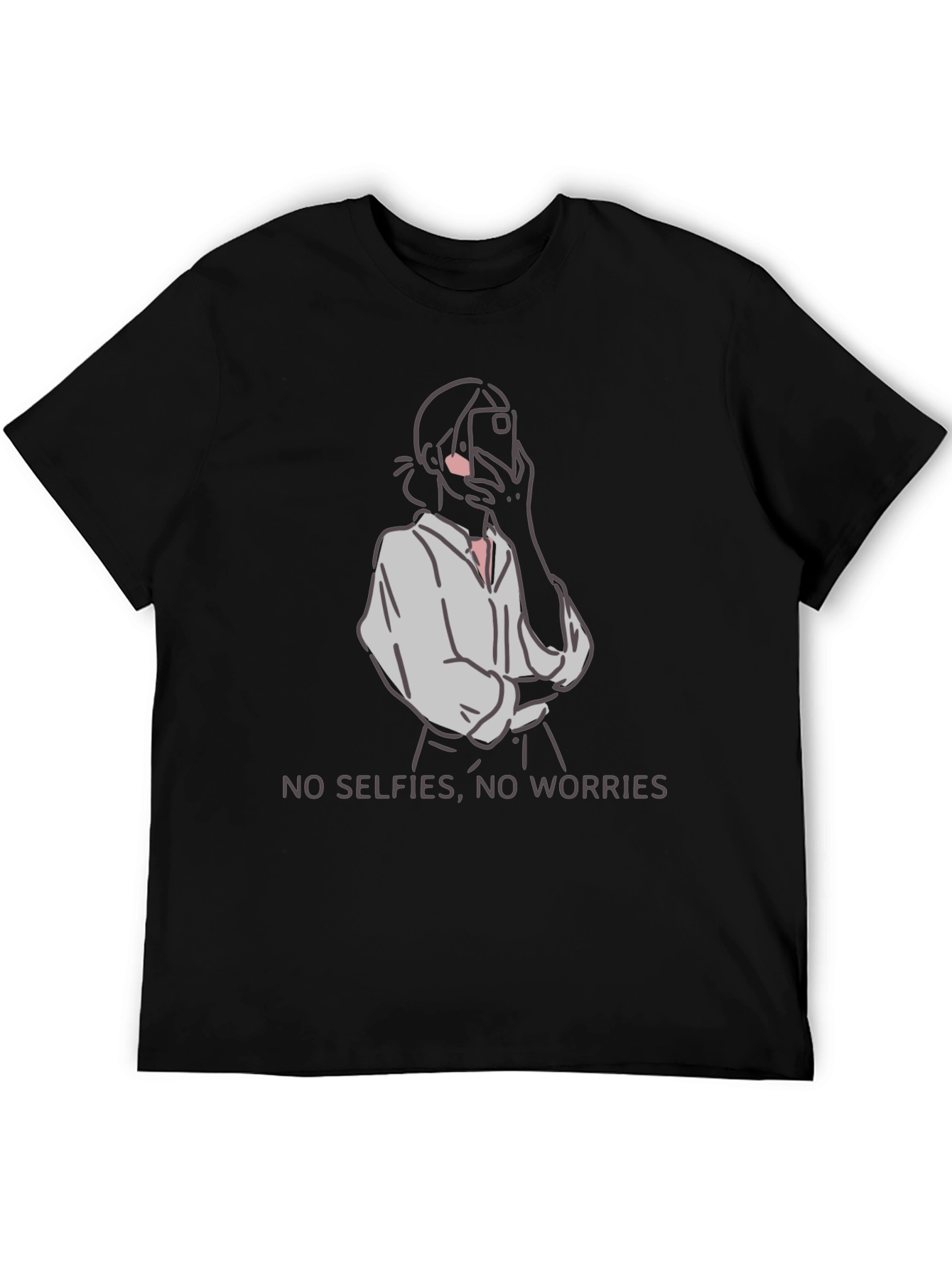 No Selfies No Worries Graphic Tee