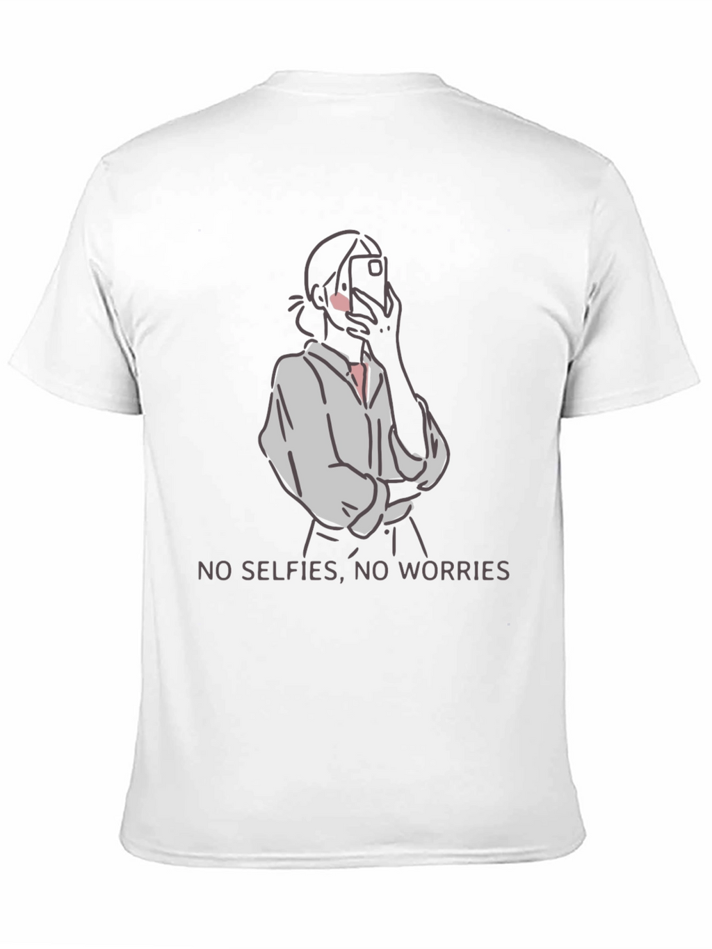 No Selfies No Worries Graphic Tee