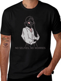 No Selfies No Worries Graphic Tee