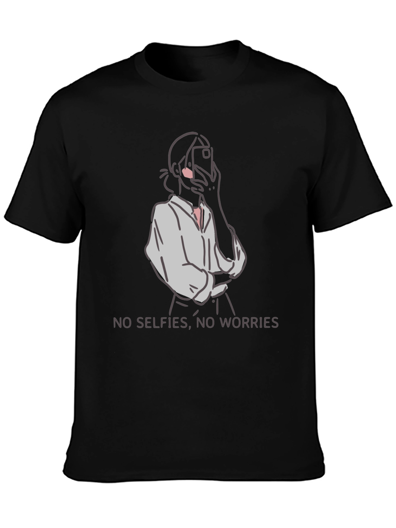 No Selfies No Worries Graphic Tee