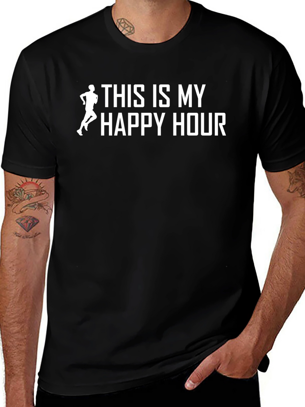 This is My Happy Hour Running Graphic Tee