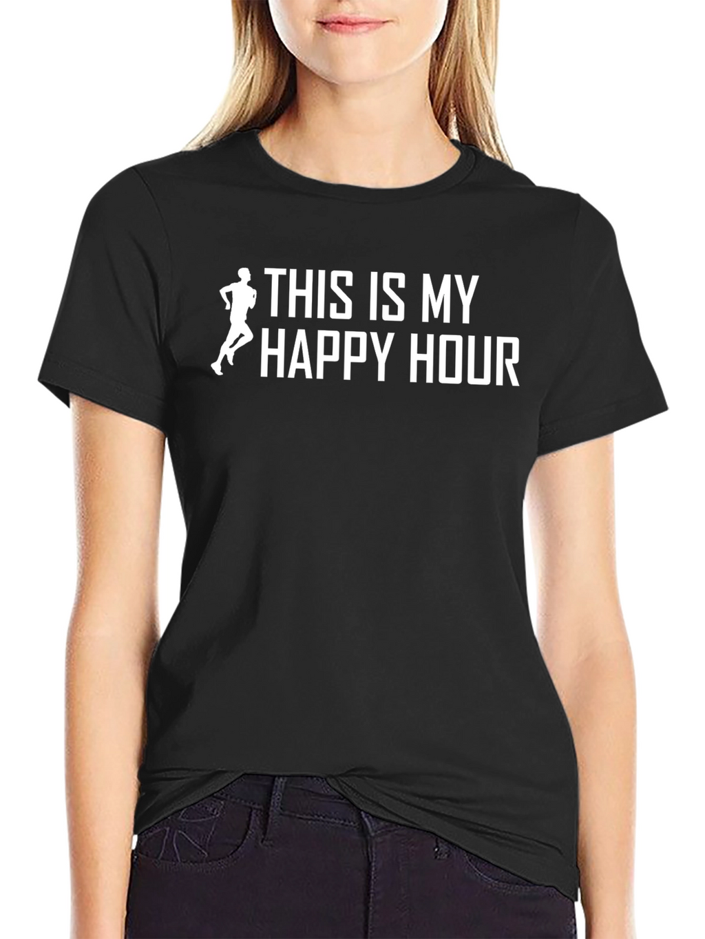 This is My Happy Hour Running Graphic Tee