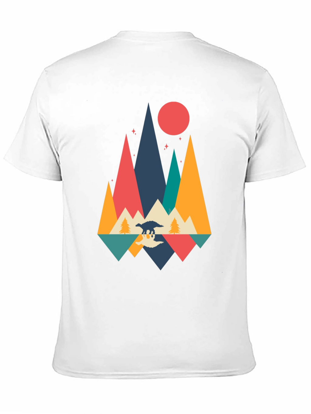 Retro Dinosaur Mountain Graphic Tee