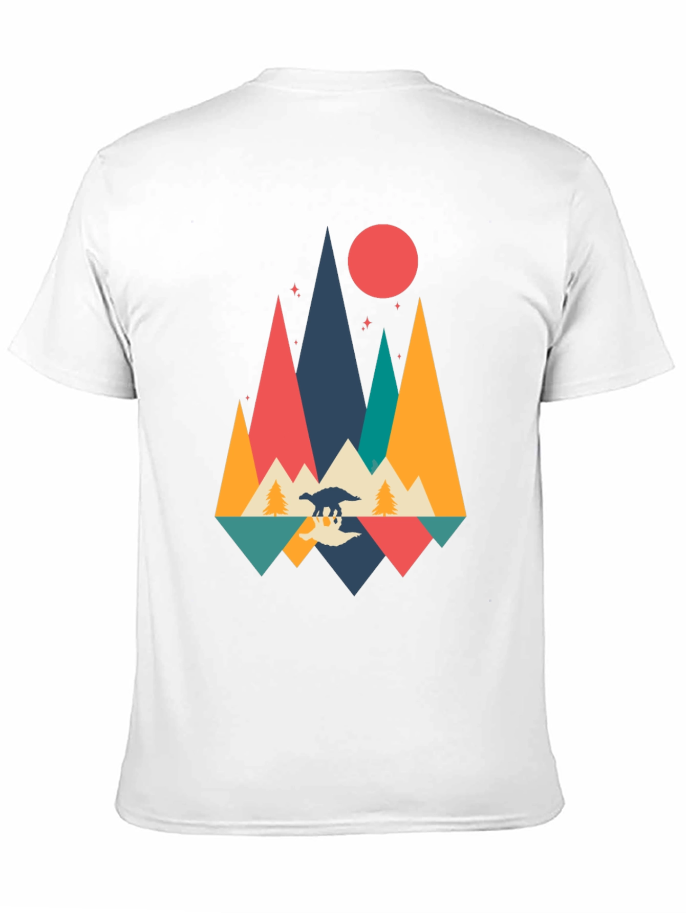 Retro Dinosaur Mountain Graphic Tee
