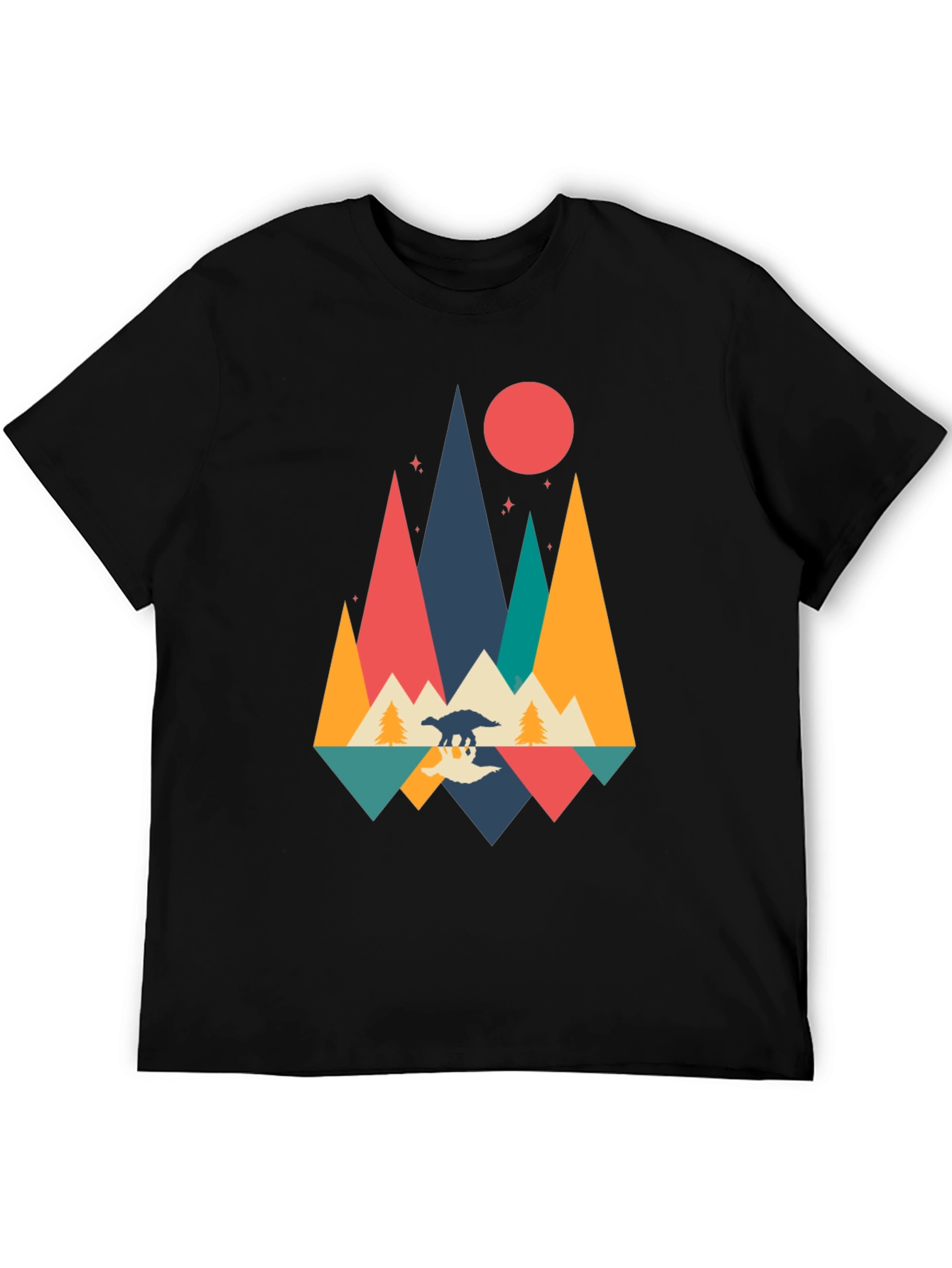 Retro Dinosaur Mountain Graphic Tee