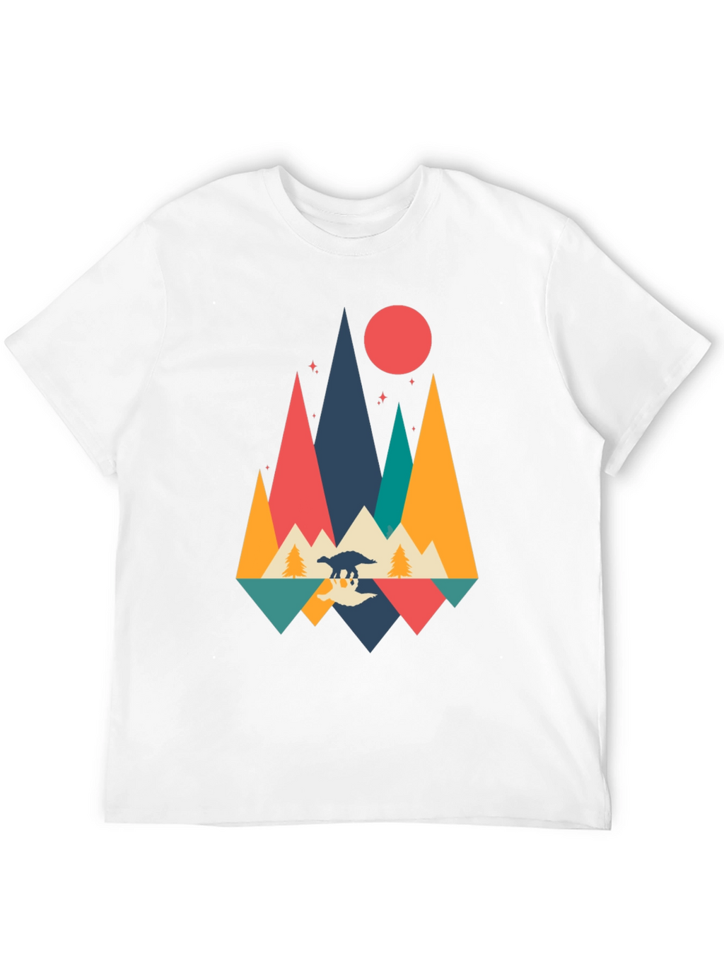 Retro Dinosaur Mountain Graphic Tee