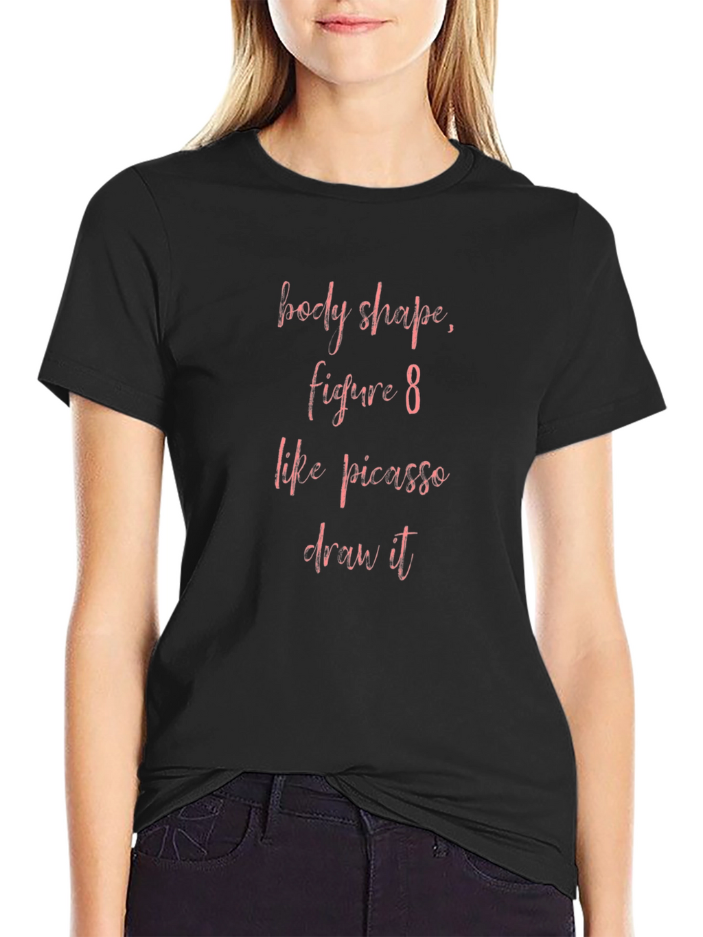 Body Shape Picasso Black Graphic Tee