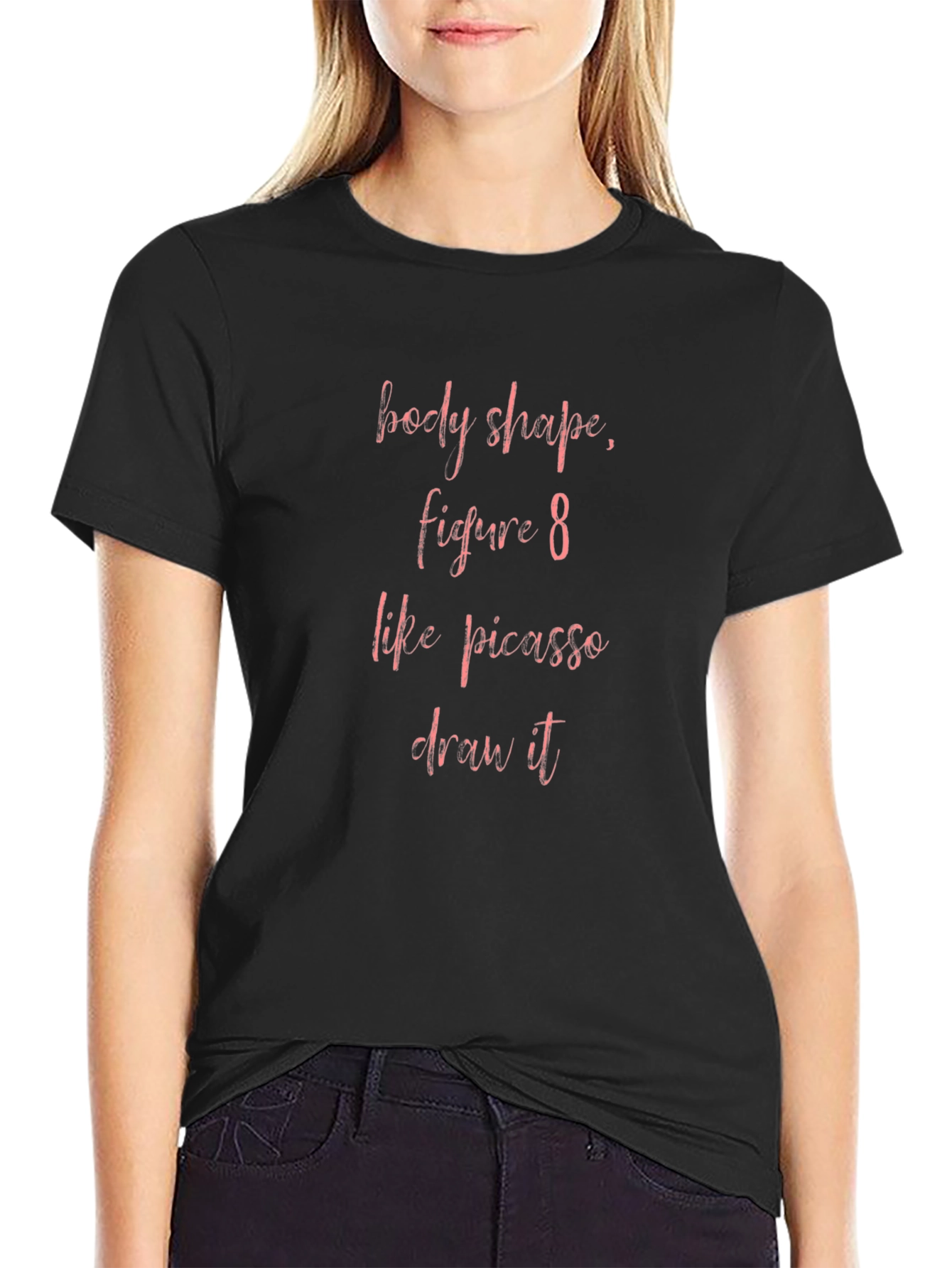 Body Shape Picasso Black Graphic Tee