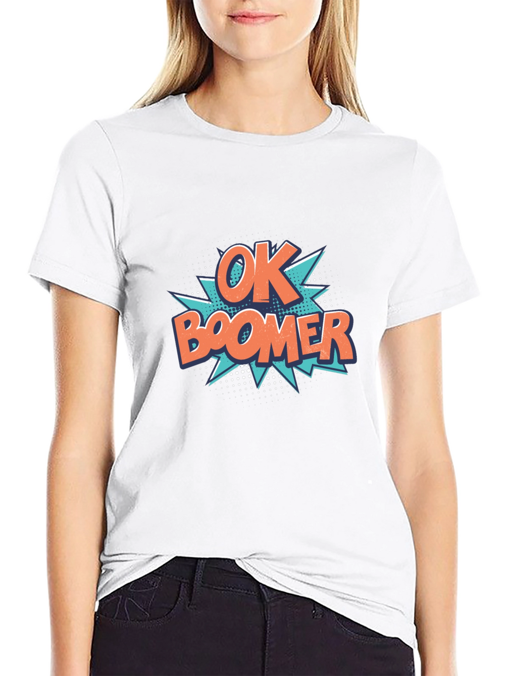 Ok Boomer Graphic Tee - Black Cotton T-Shirt