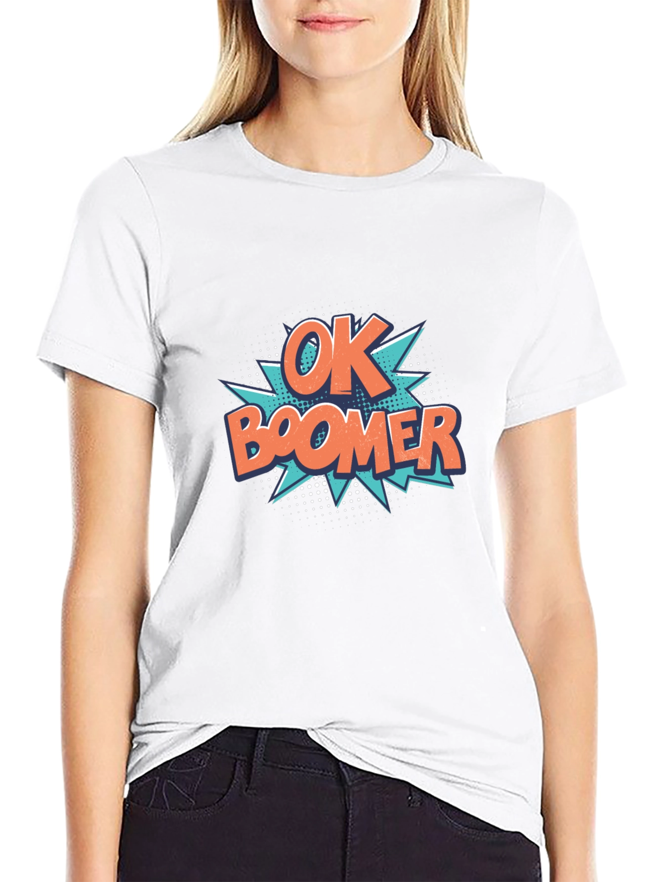 Ok Boomer Graphic Tee - Black Cotton T-Shirt