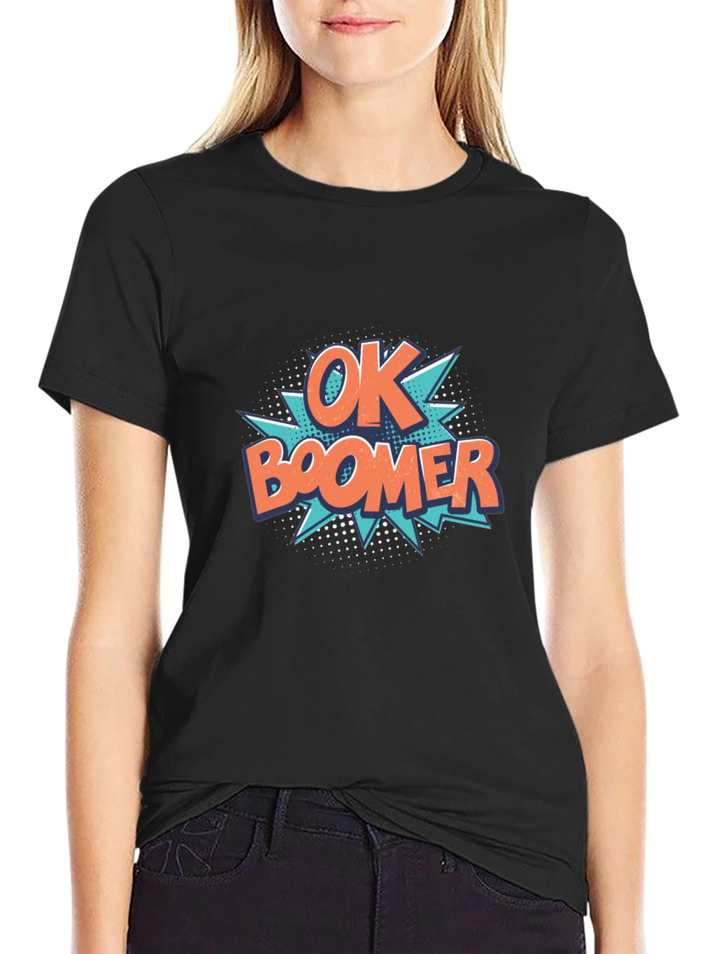 Ok Boomer Graphic Tee - Black Cotton T-Shirt