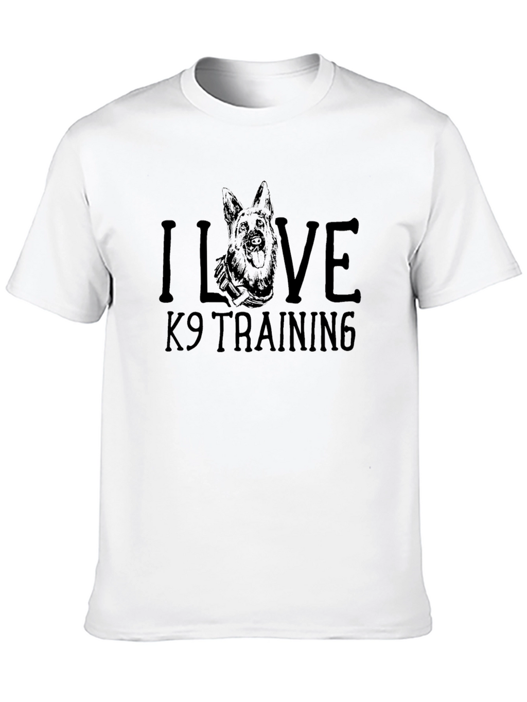 I Love K9 Training Dog Graphic T-Shirt