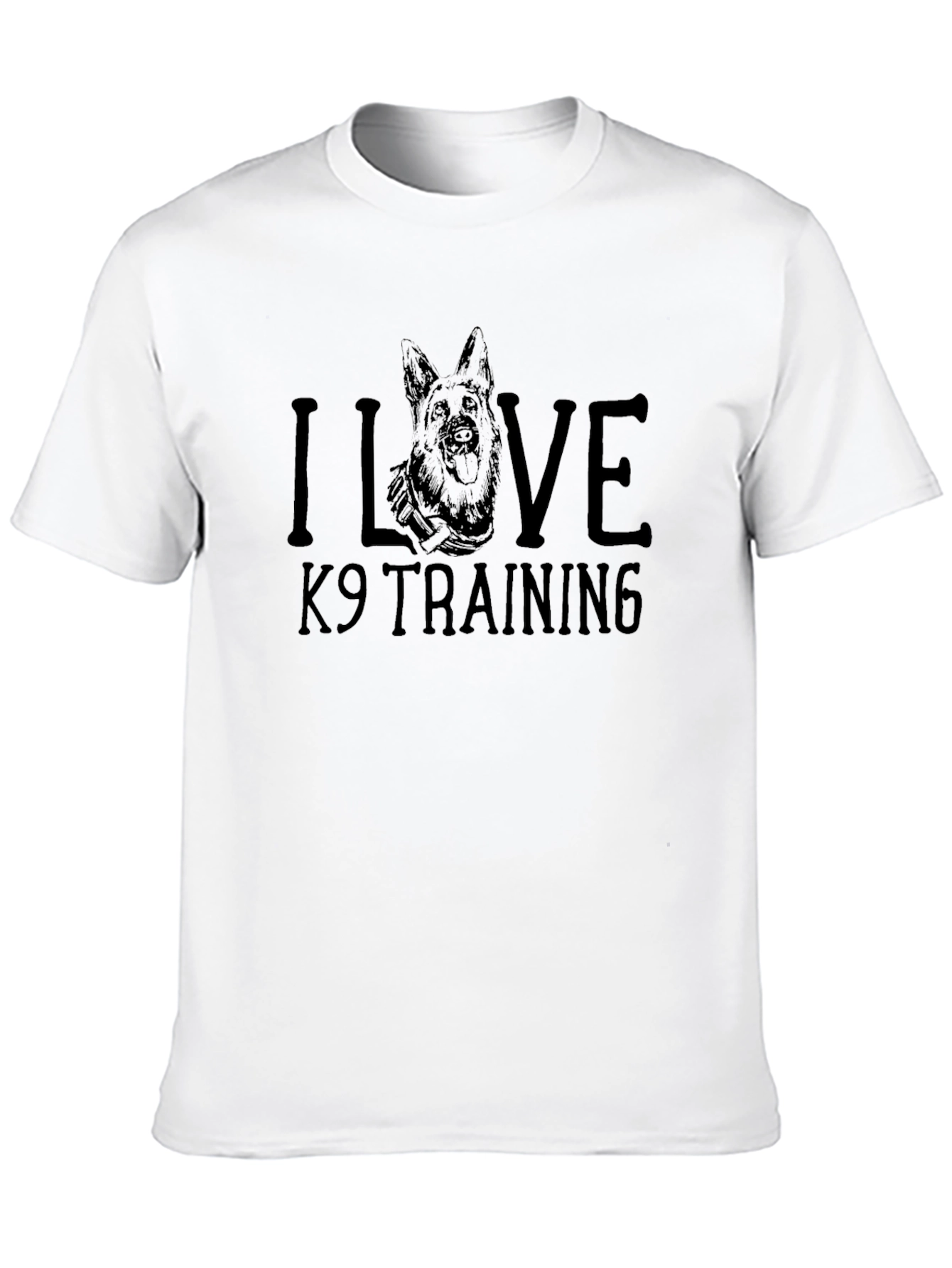I Love K9 Training Dog Graphic T-Shirt