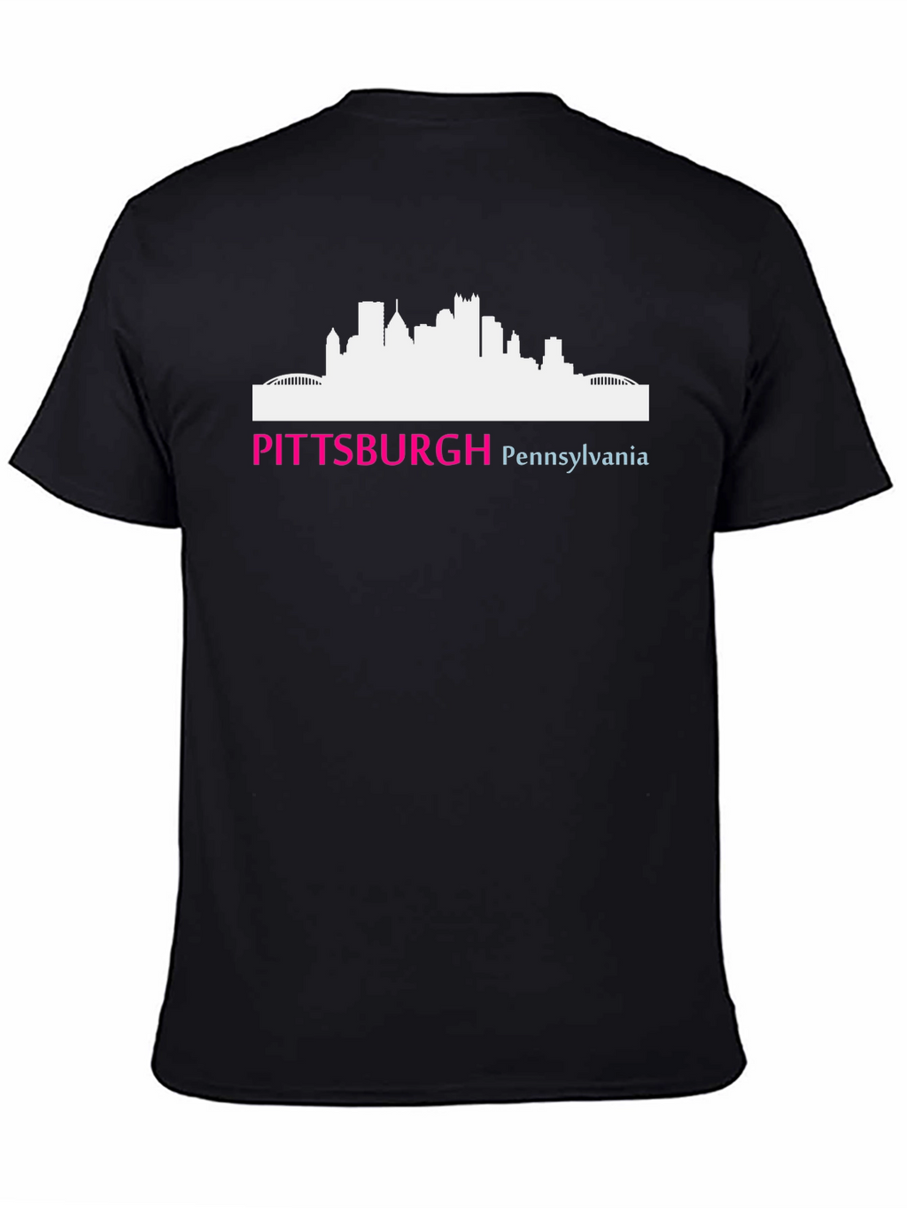 Pittsburgh Skyline T-Shirt - Black Graphic Tee