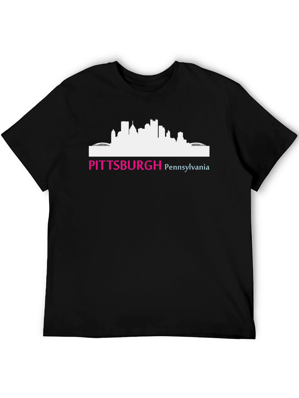 Pittsburgh Skyline T-Shirt - Black Graphic Tee