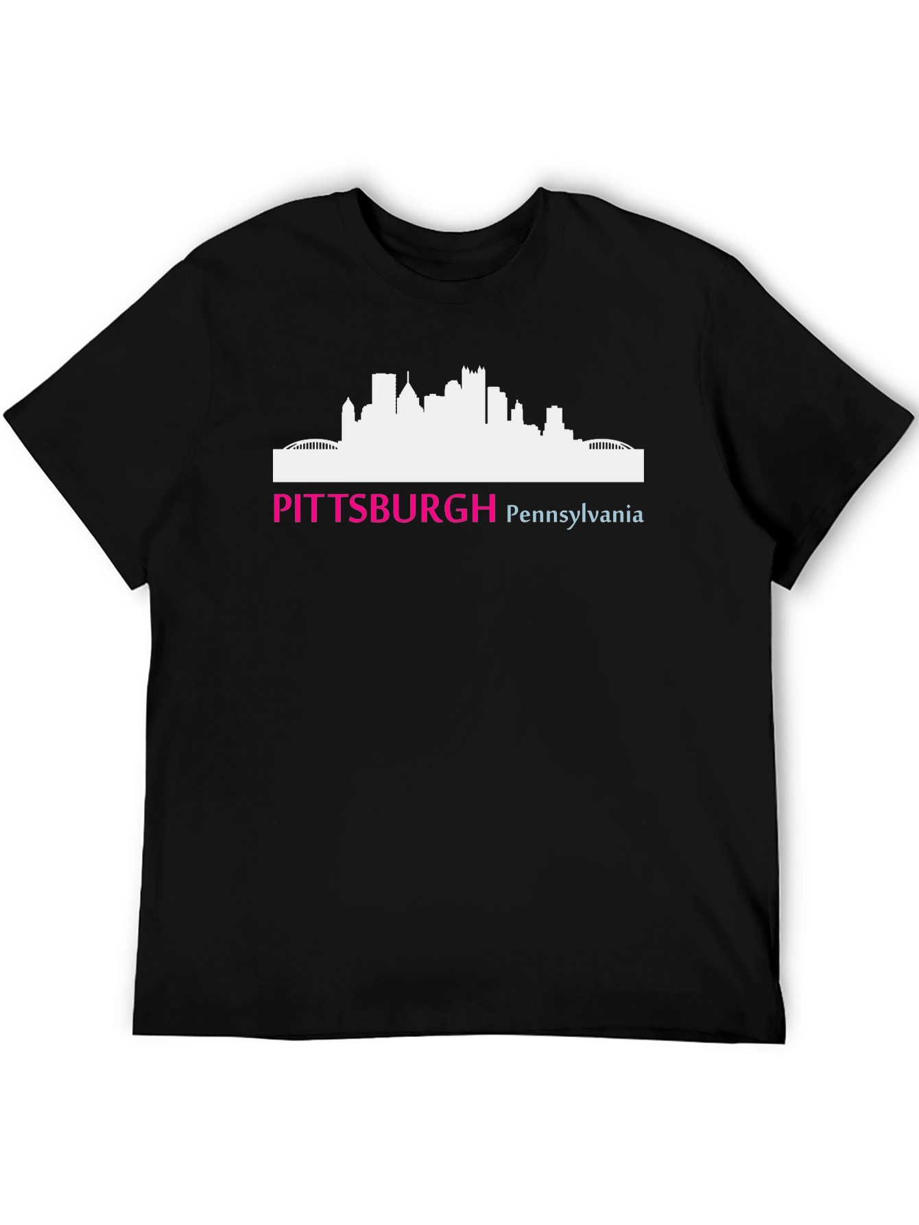 Pittsburgh Skyline T-Shirt - Black Graphic Tee