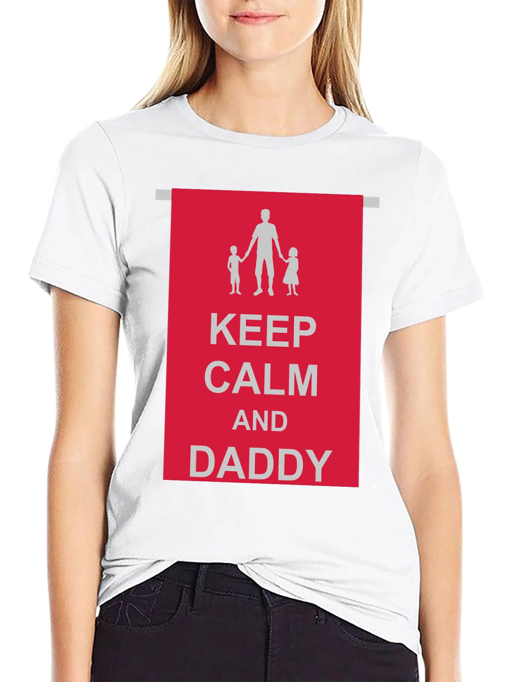 Keep Calm and Daddy Black T-Shirt