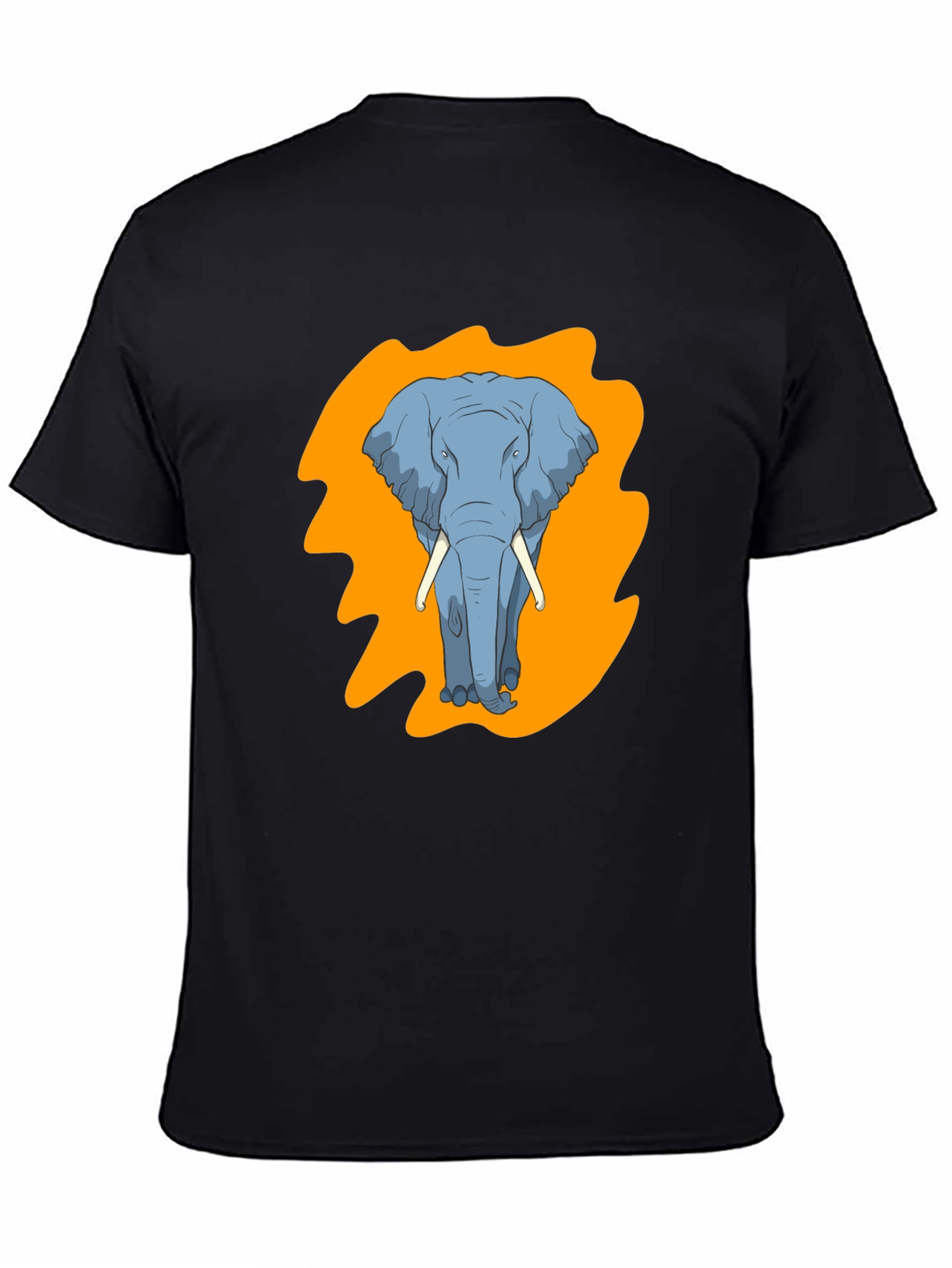 Elephant Graphic Tee - Stylish Mens Black T-Shirt