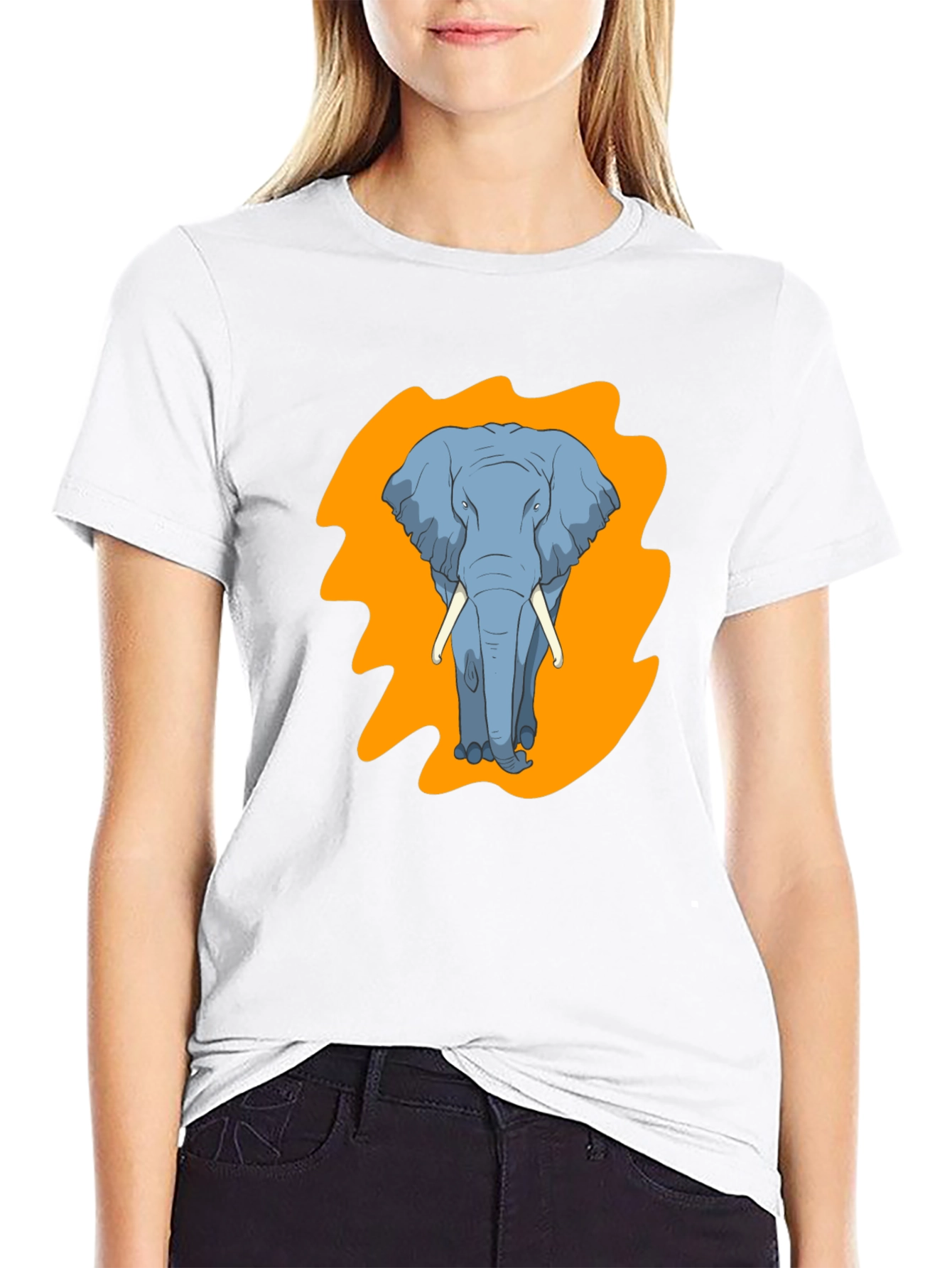 Elephant Graphic Tee - Stylish Mens Black T-Shirt