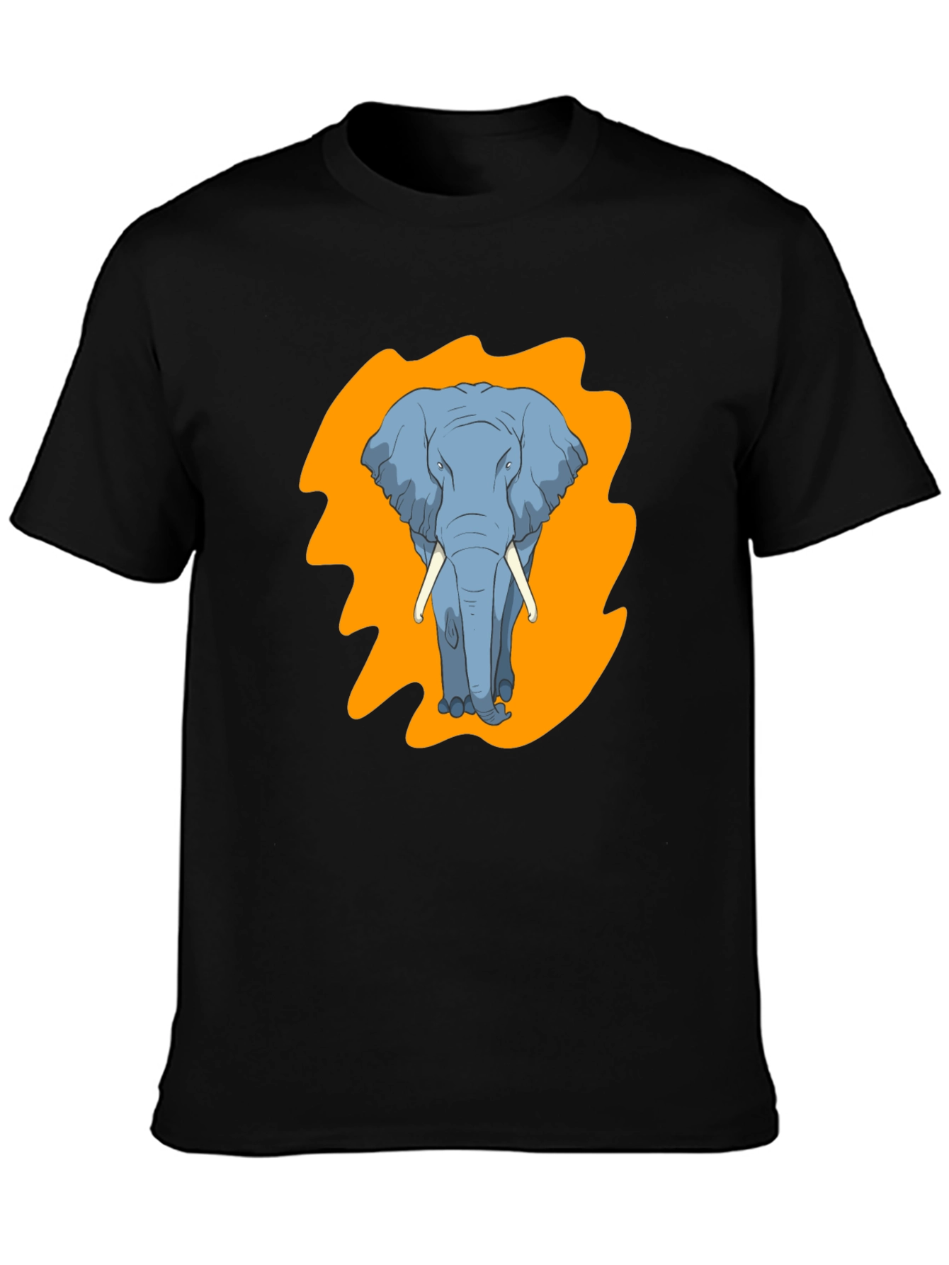 Elephant Graphic Tee - Stylish Mens Black T-Shirt