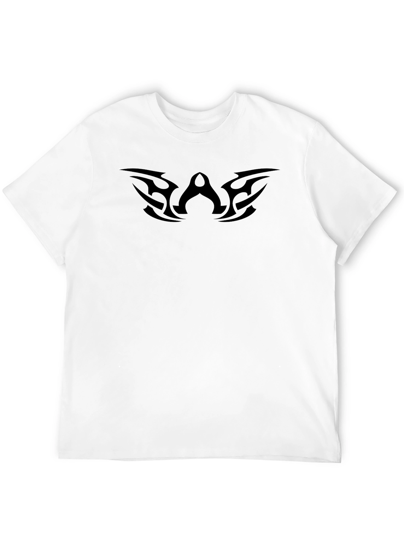 Tribal Design Black Cotton T-Shirt