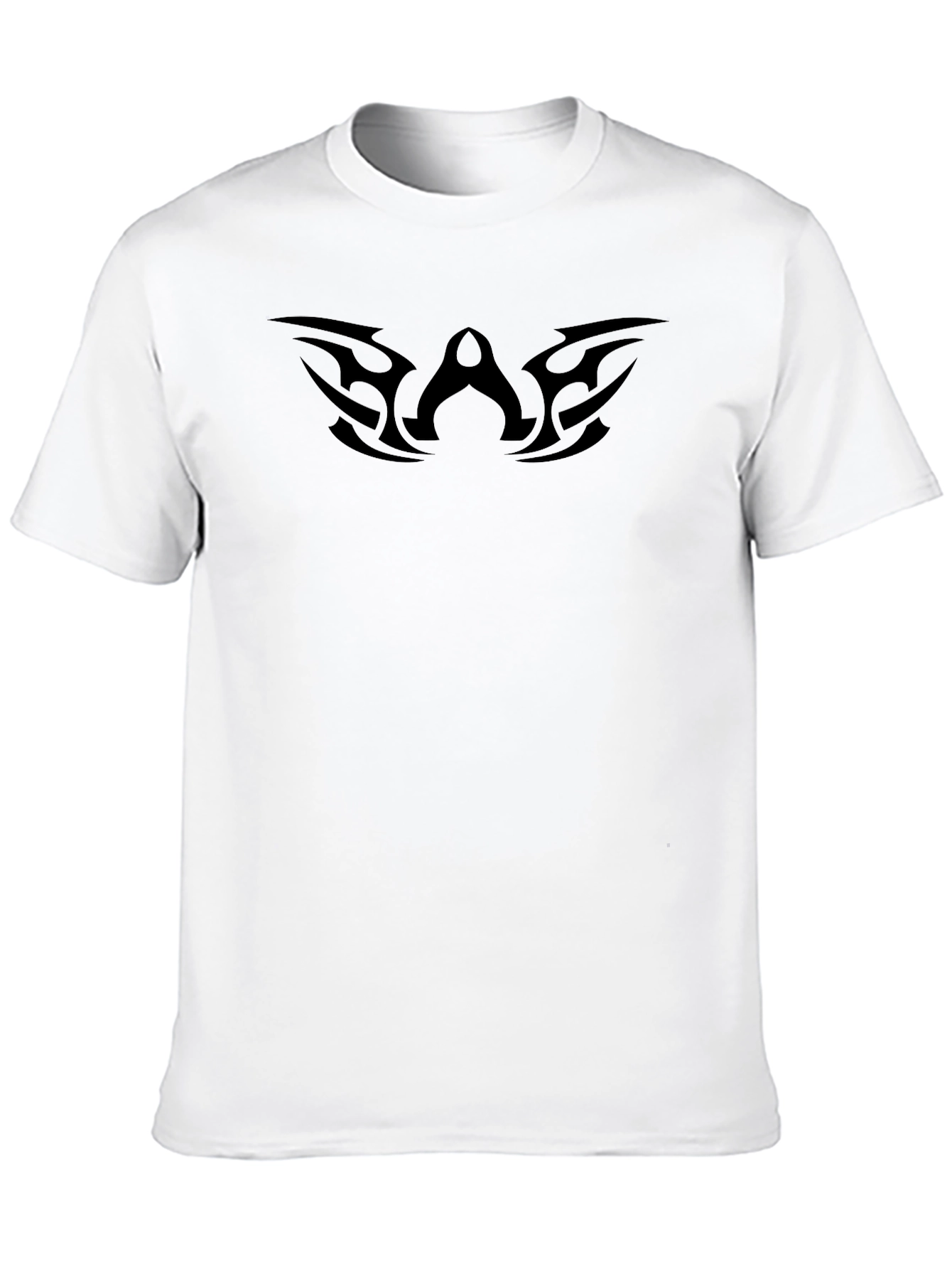 Tribal Design Black Cotton T-Shirt