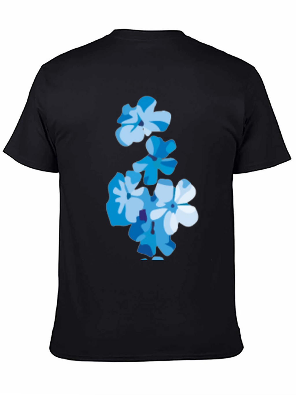 Floral Print Tee - Trendy Blue Flower T-Shirt