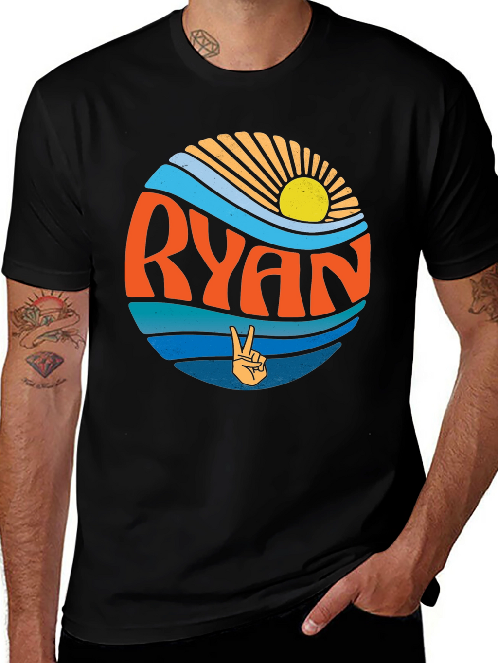 Ryan Retro Graphic Tee - Beach Vibes T-Shirt