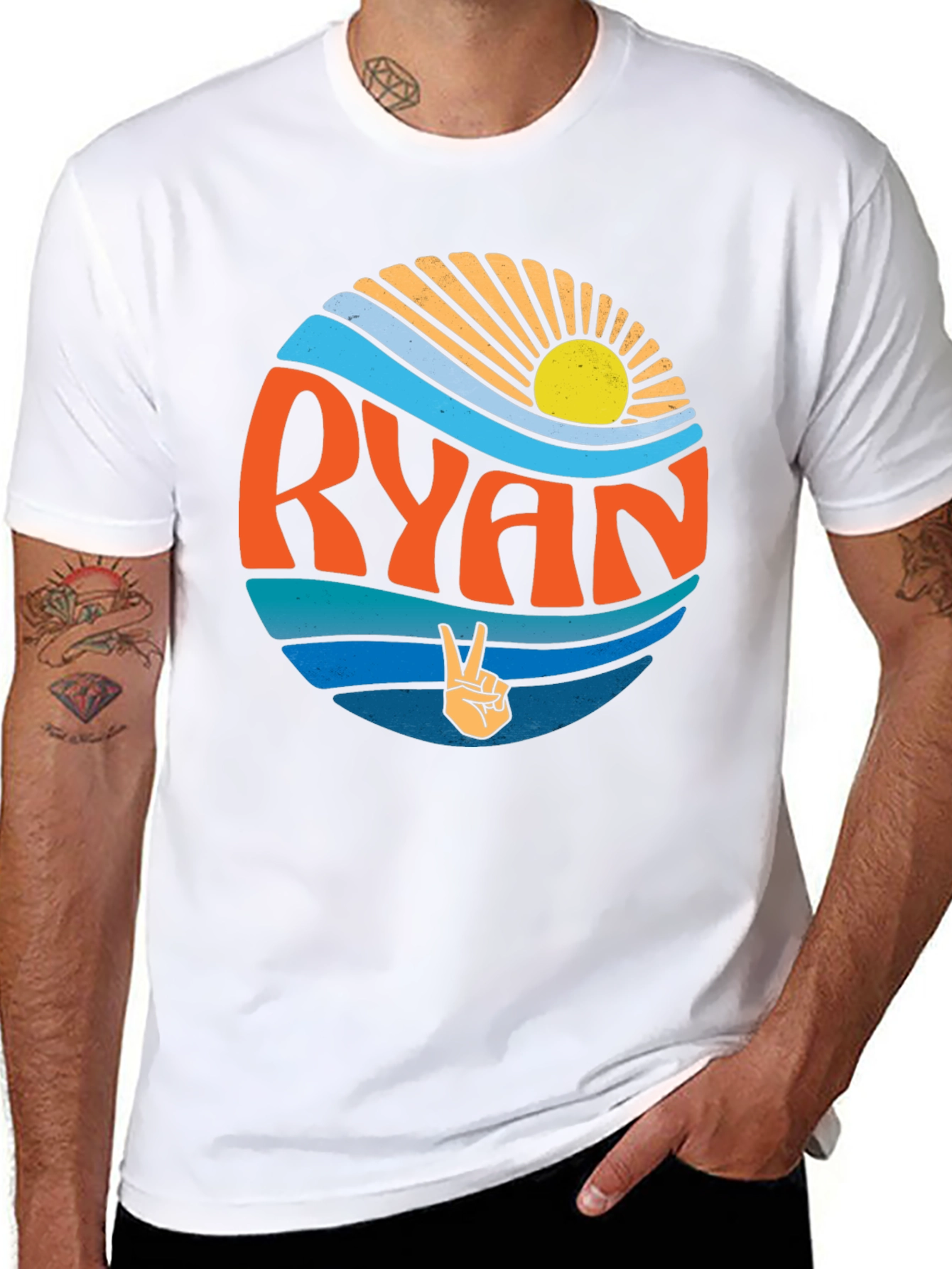Ryan Retro Graphic Tee - Beach Vibes T-Shirt