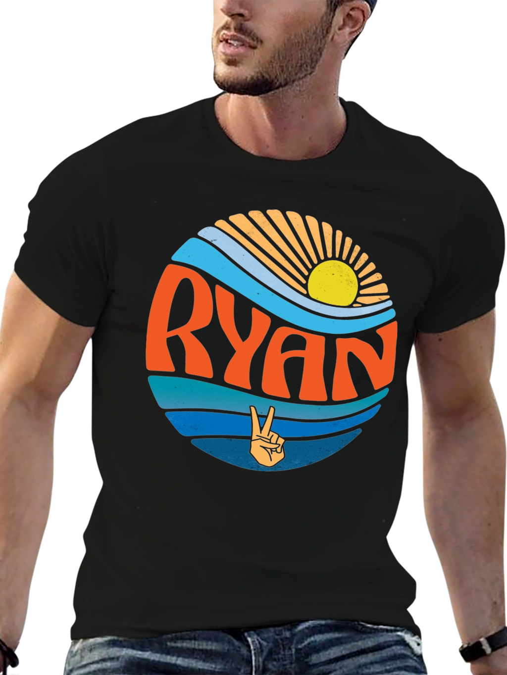 Ryan Retro Graphic Tee - Beach Vibes T-Shirt