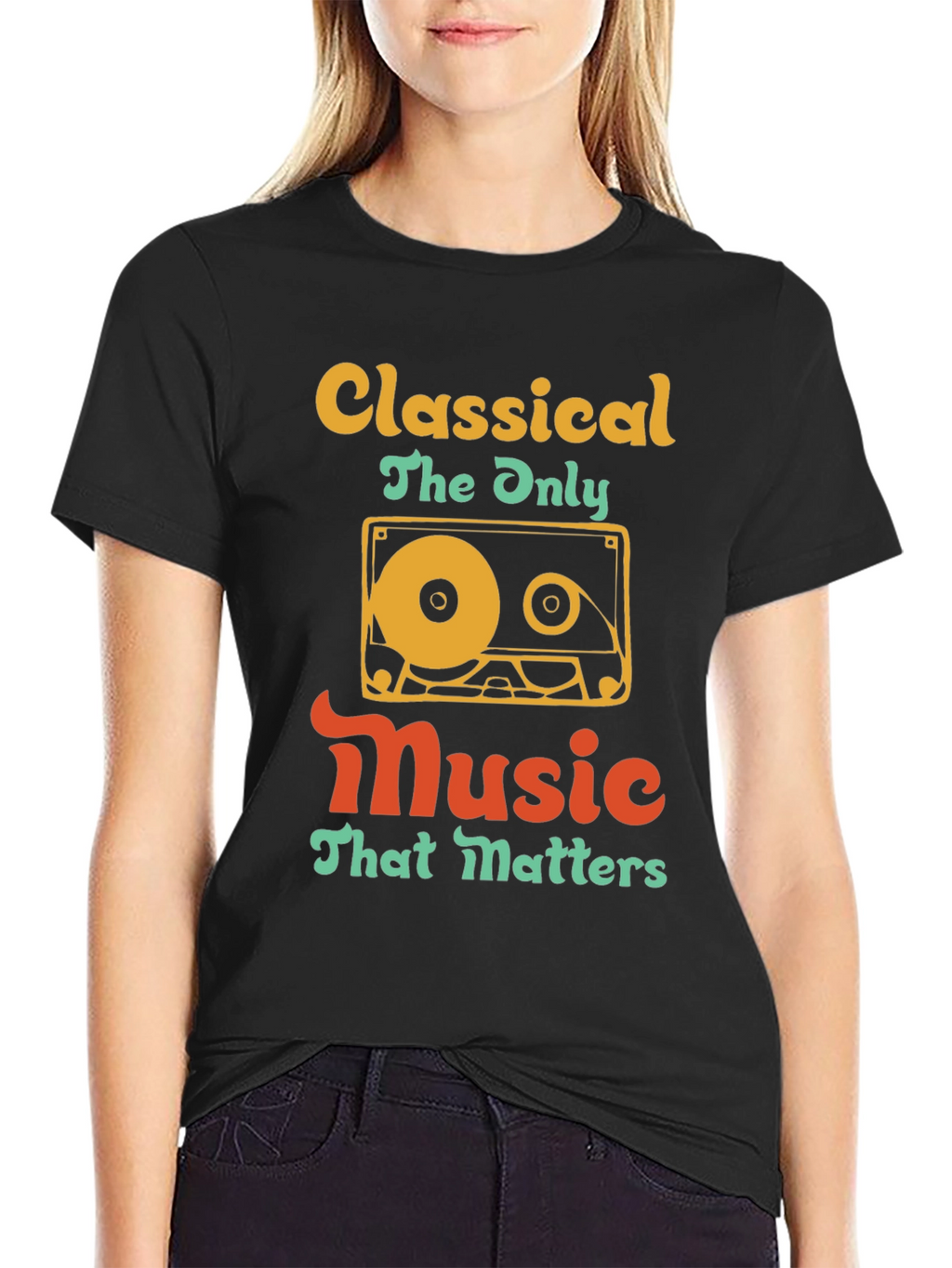 Classical Music Cassette Tape T-Shirt - Retro Style