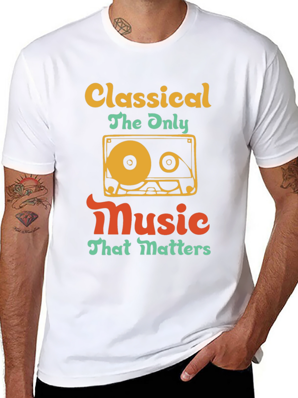 Classical Music Cassette Tape T-Shirt - Retro Style
