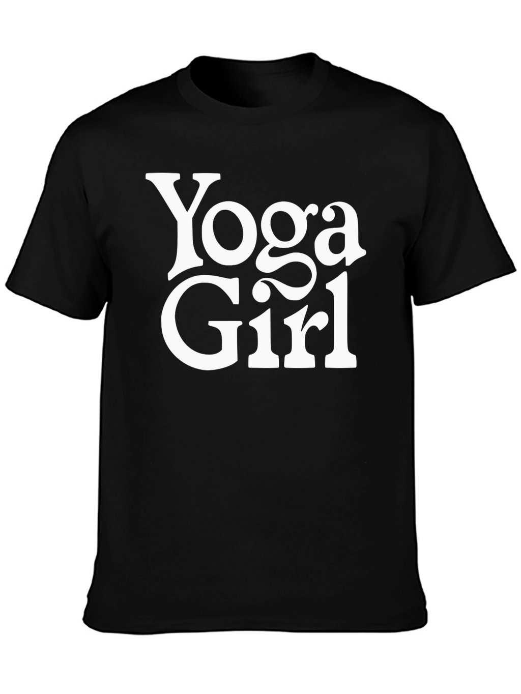 Yoga Girl Graphic Tee - Black Cotton T-Shirt
