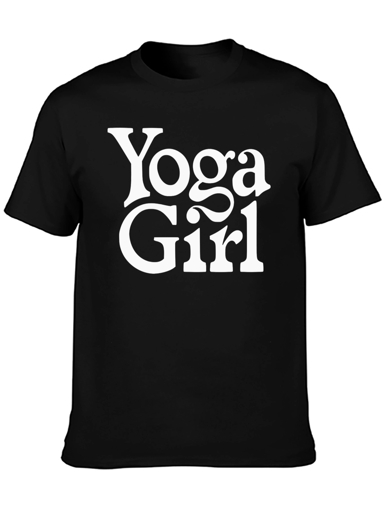 Yoga Girl Graphic Tee - Black Cotton T-Shirt