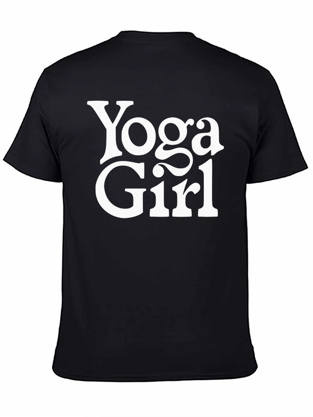 Yoga Girl Graphic Tee - Black Cotton T-Shirt