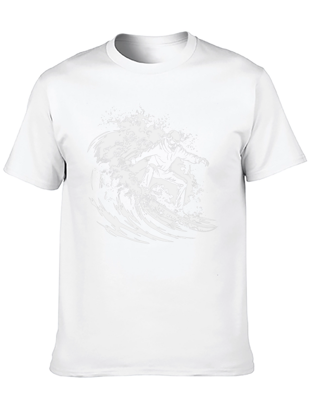 Surfing Skeleton Graphic Tee - Ride the Wave!