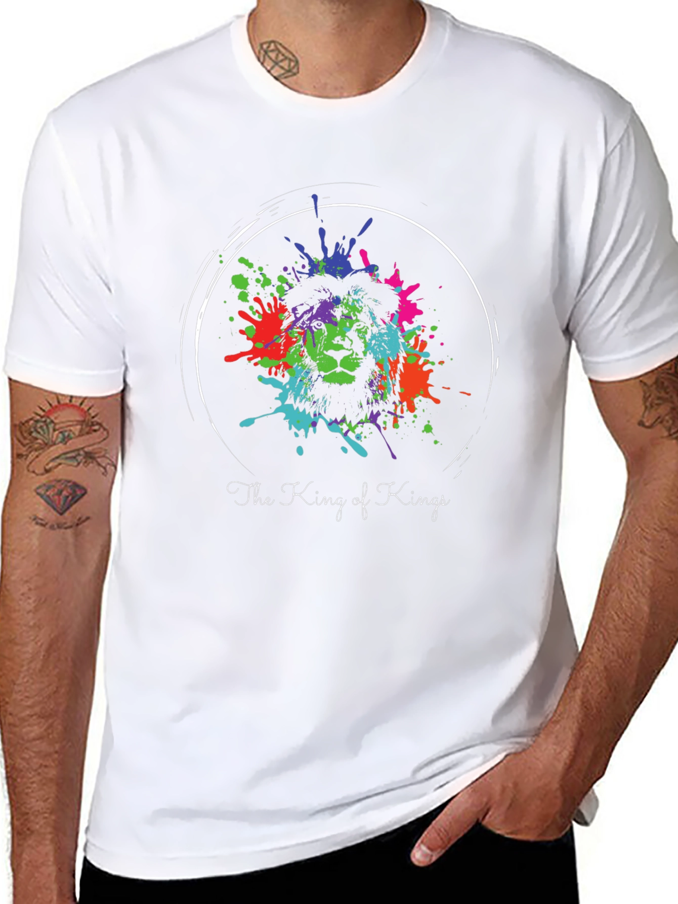 King of Kings Lion Splatter Graphic Tee