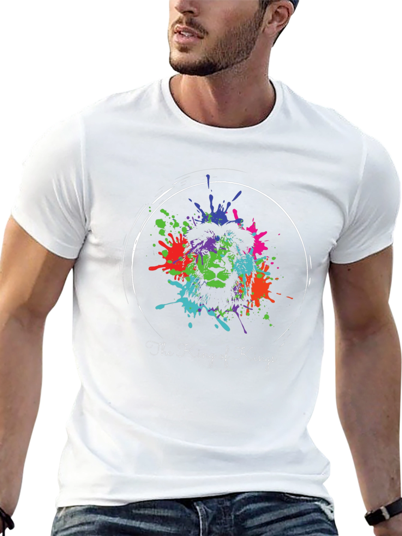 King of Kings Lion Splatter Graphic Tee