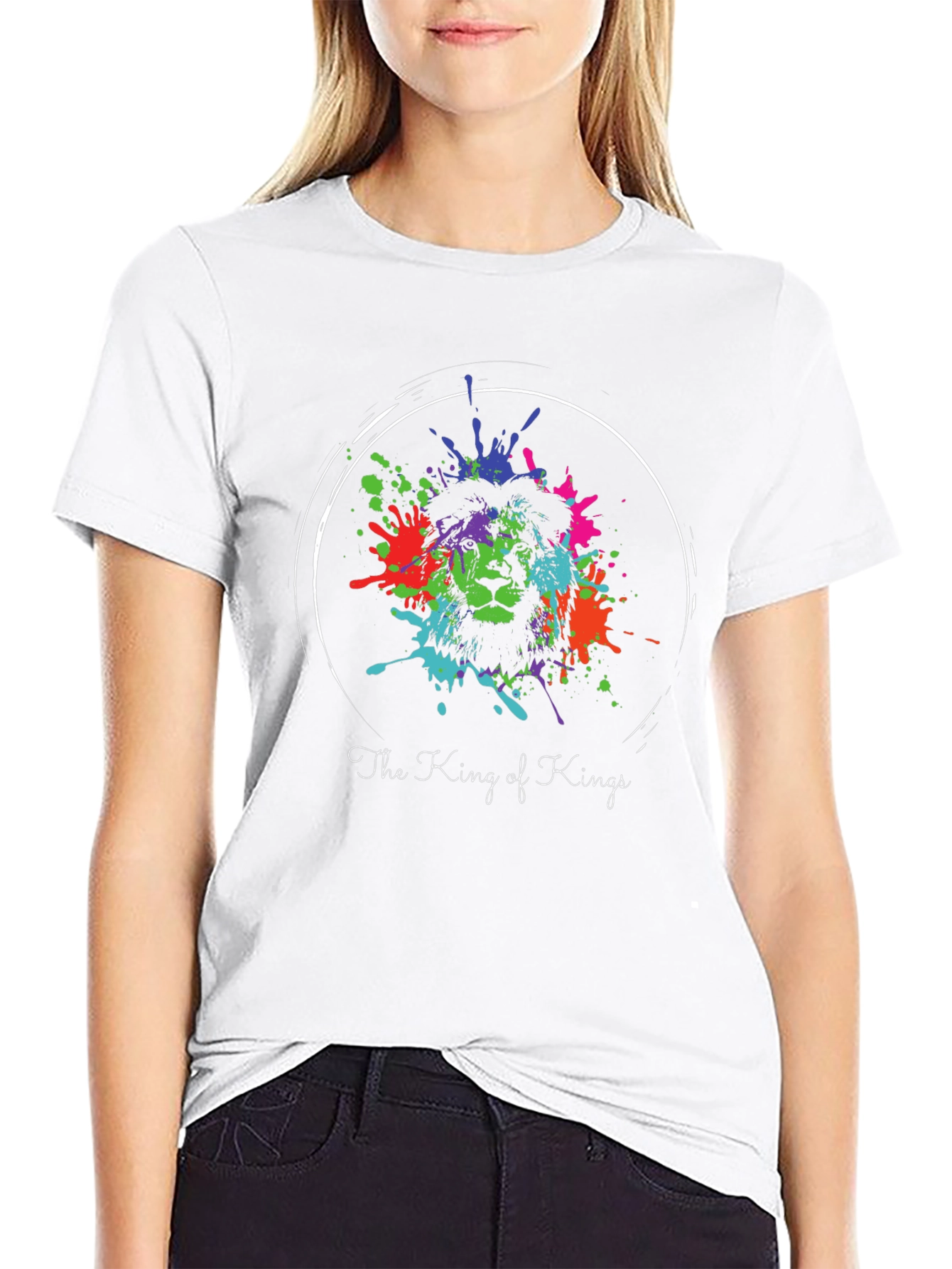 King of Kings Lion Splatter Graphic Tee