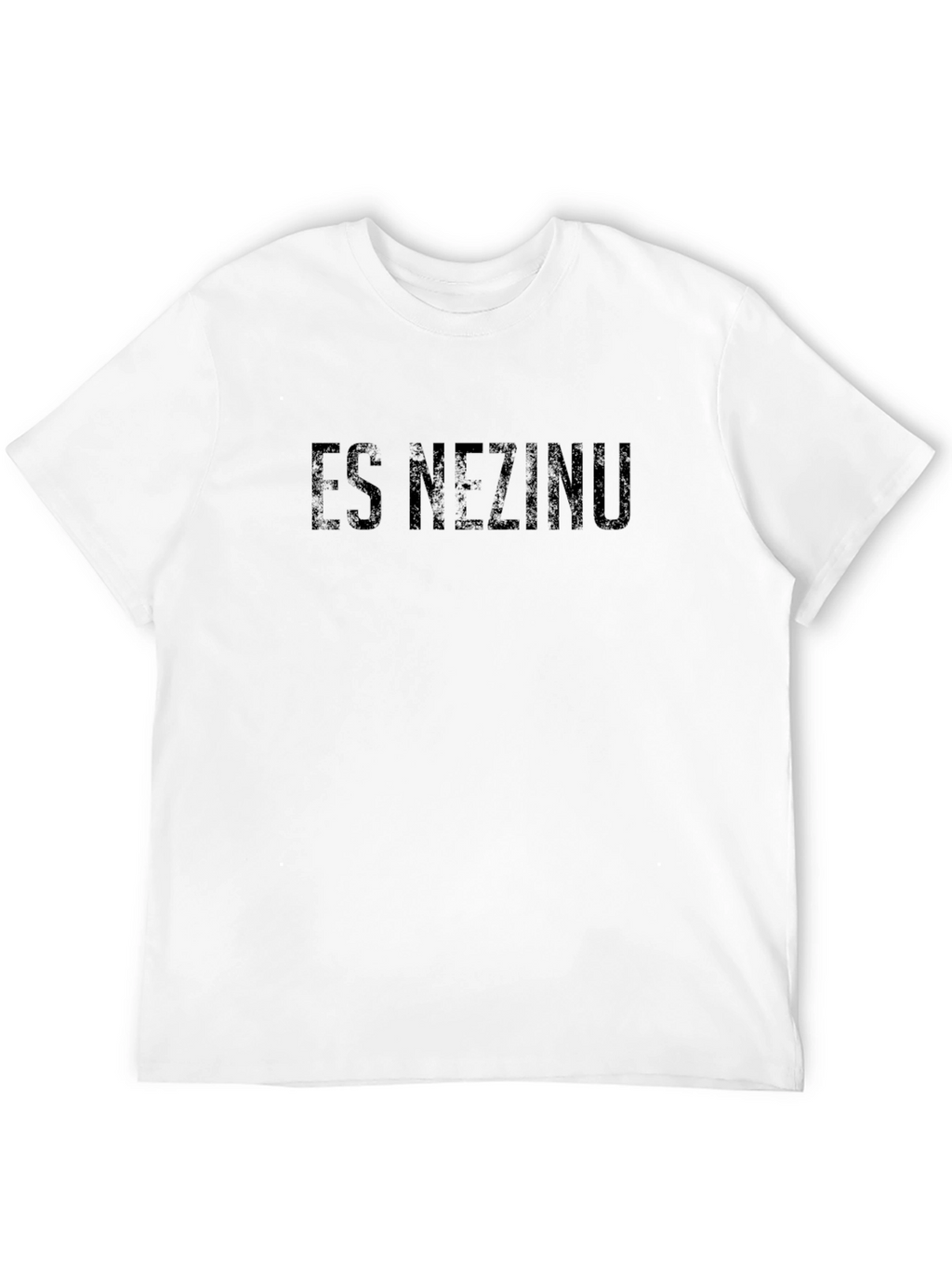 Es Nezinu Black Graphic Tee Shirt