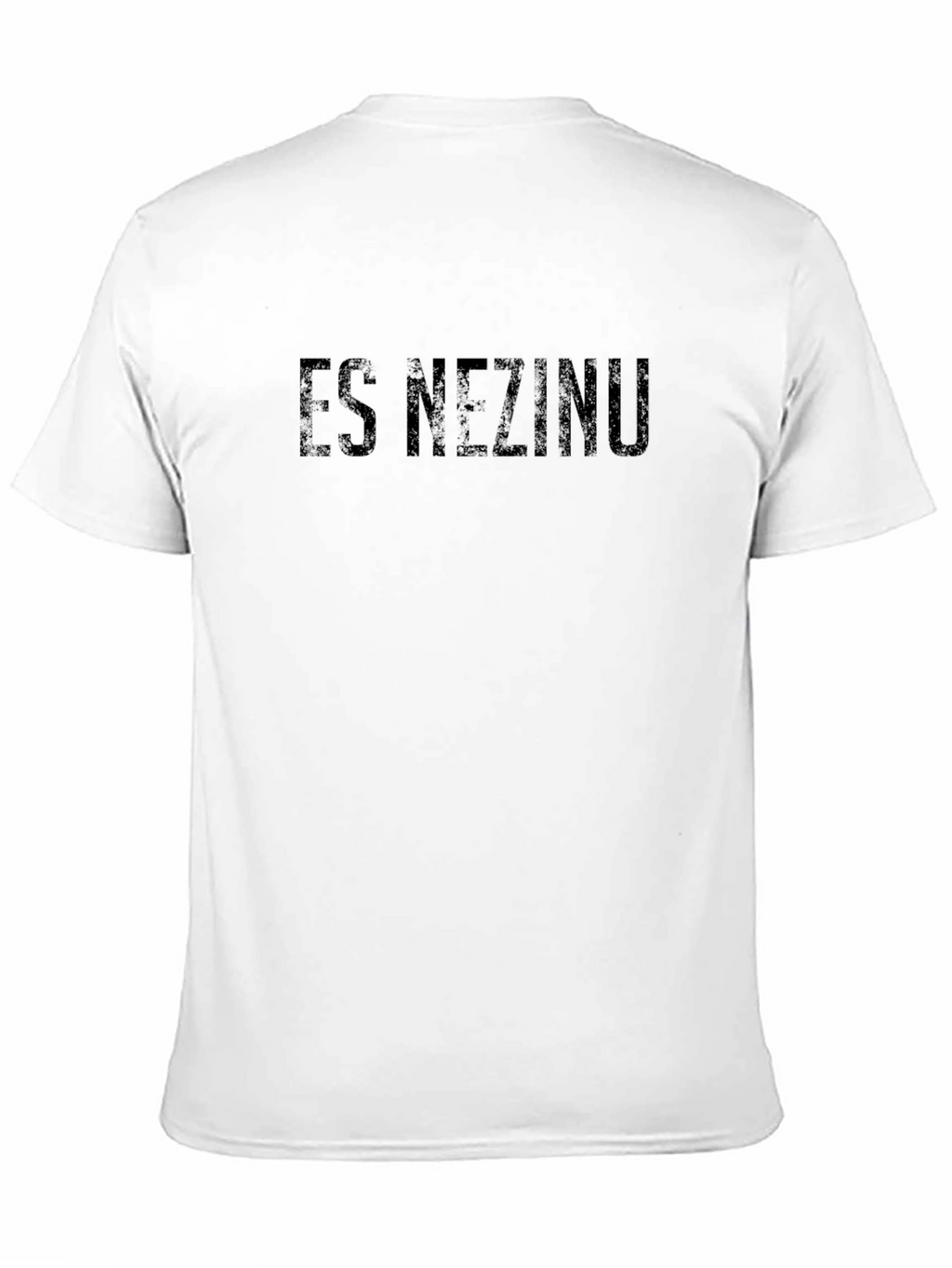 Es Nezinu Black Graphic Tee Shirt