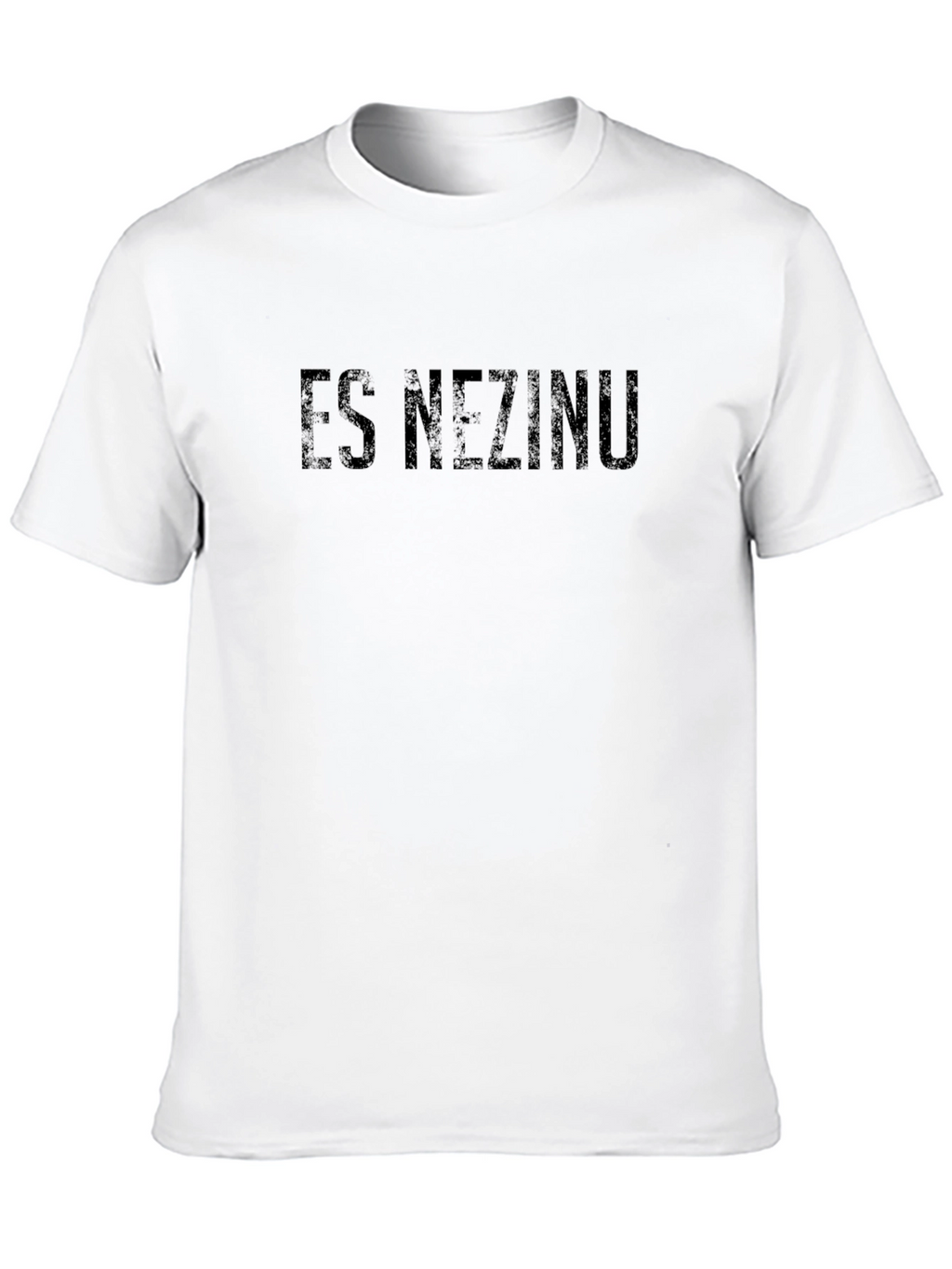 Es Nezinu Black Graphic Tee Shirt