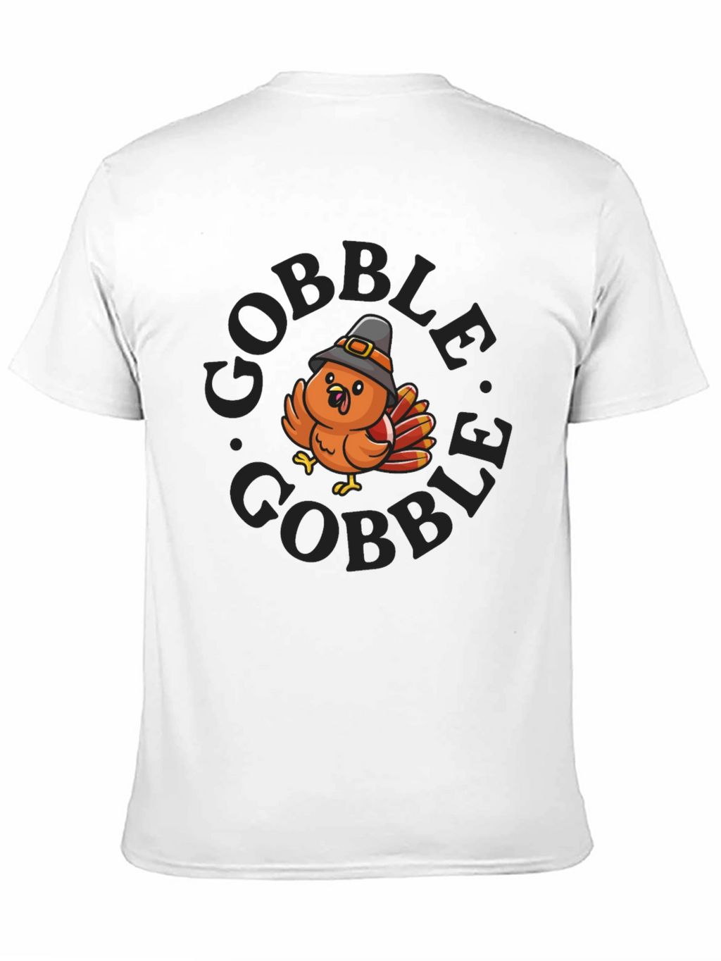 Gobble Turkey Graphic T-Shirt - Thanksgiving
