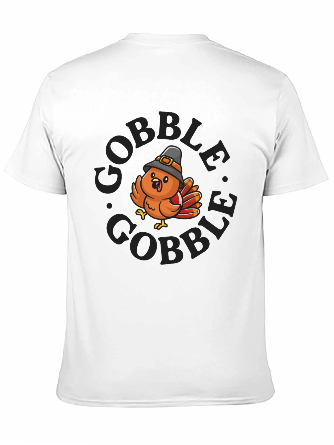 Gobble Turkey Graphic T-Shirt - Thanksgiving