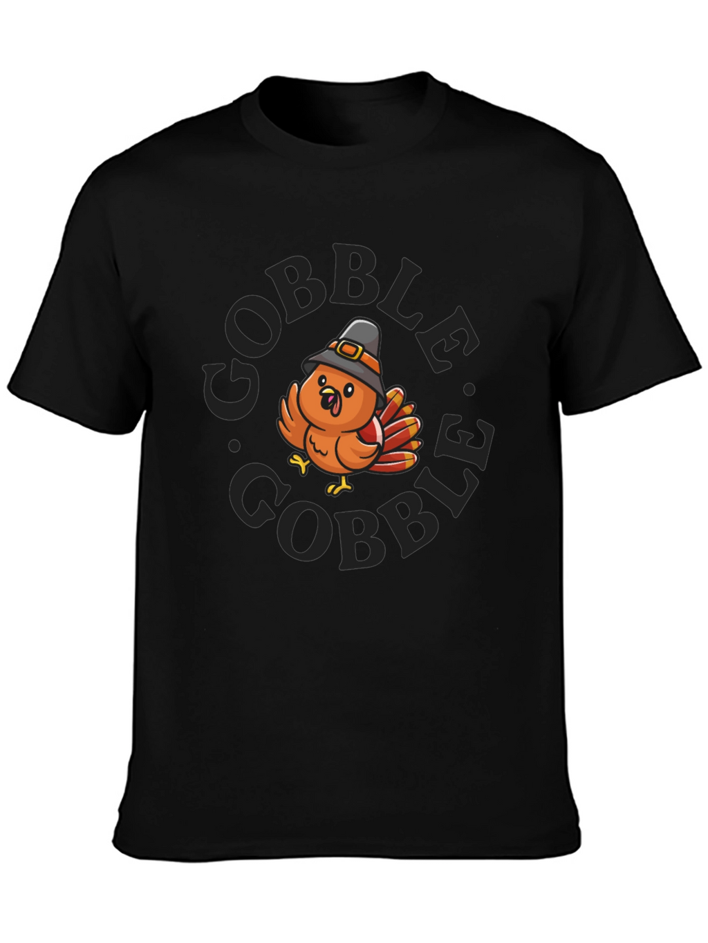 Gobble Turkey Graphic T-Shirt - Thanksgiving