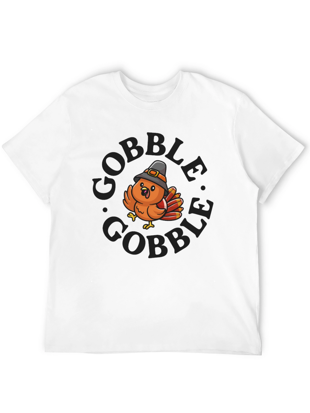 Gobble Turkey Graphic T-Shirt - Thanksgiving