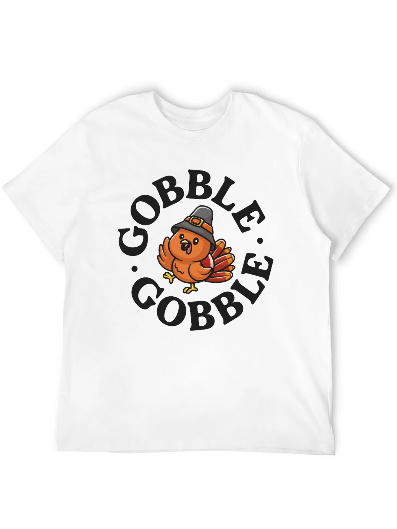 Gobble Turkey Graphic T-Shirt - Thanksgiving